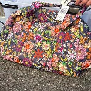 Quilted Floral Tote Bag in Multicolor